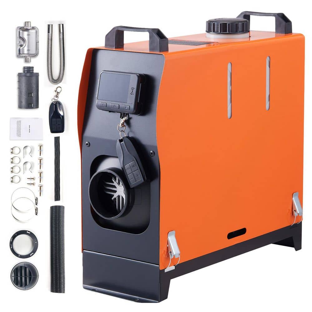 SKYSHALO Diesel Air Heater, 12-Volt 5-KW All-on-1 Diesel Heater with Remote Control and LCD, 5L Fuel Tank Portable Parking Heater (1)