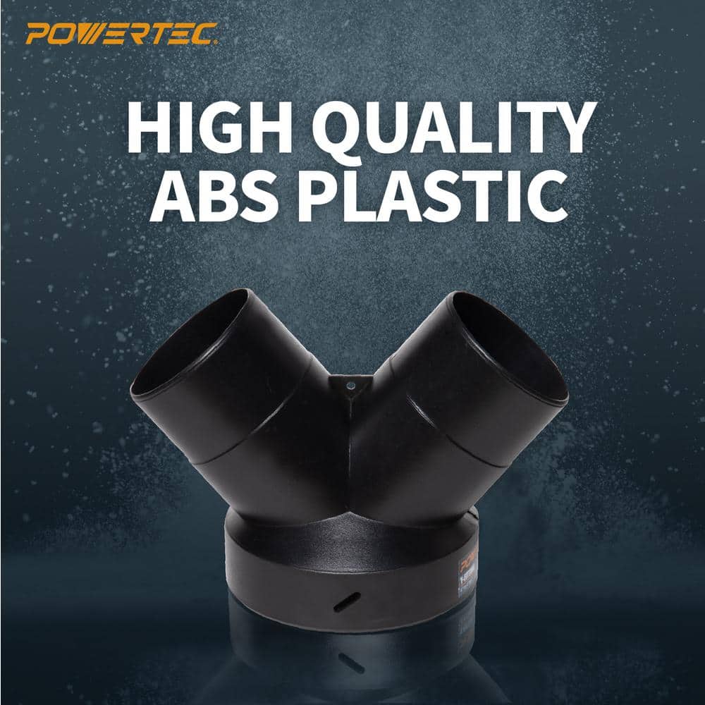 ‎POWERTEC 6 in. x 4 in. x 4 in. Y-Fitting Dust Collector for Dust Collection Systems (3)