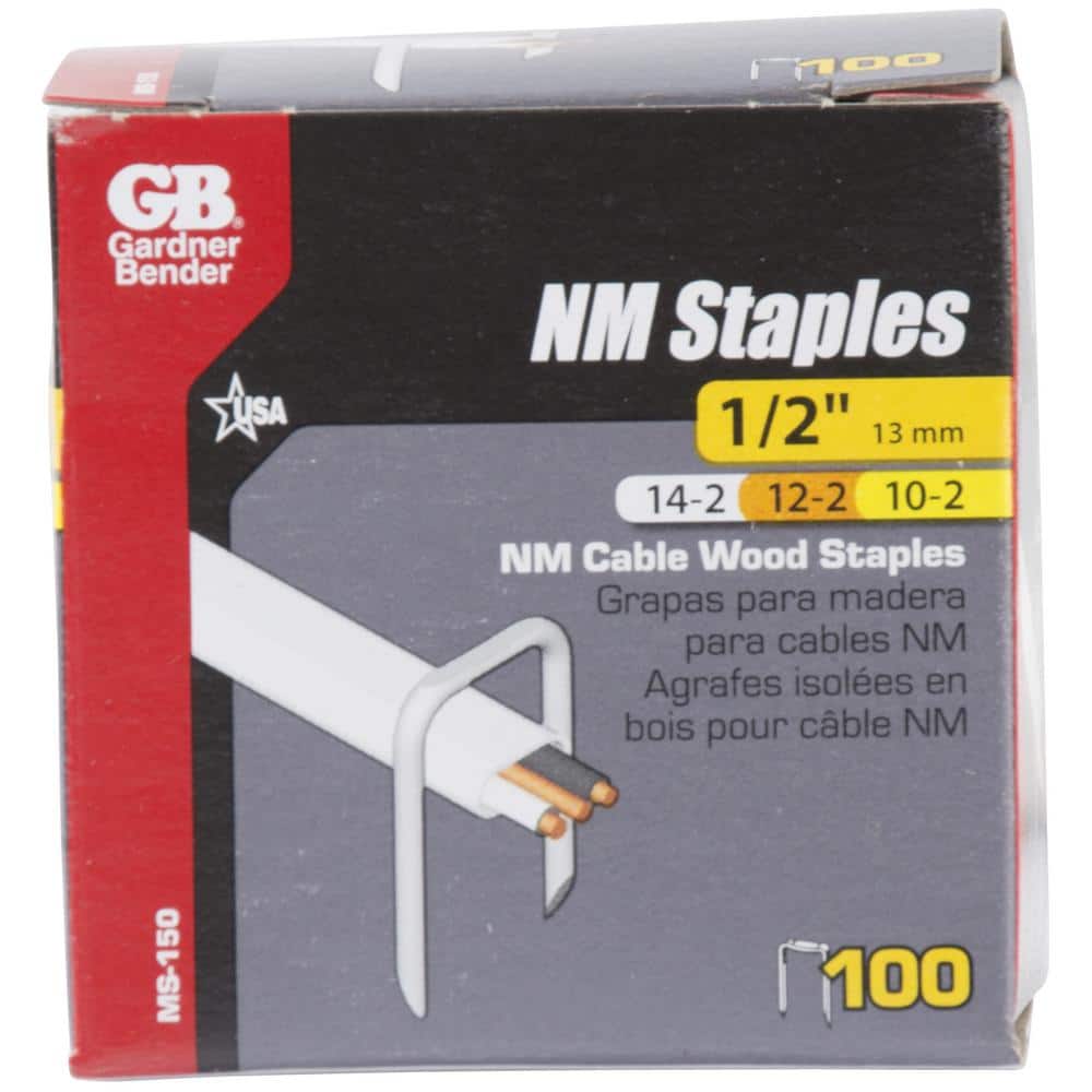 Gardner Bender 1/2 in. 2-Conductor Metal Staples (100-Pack) (3)