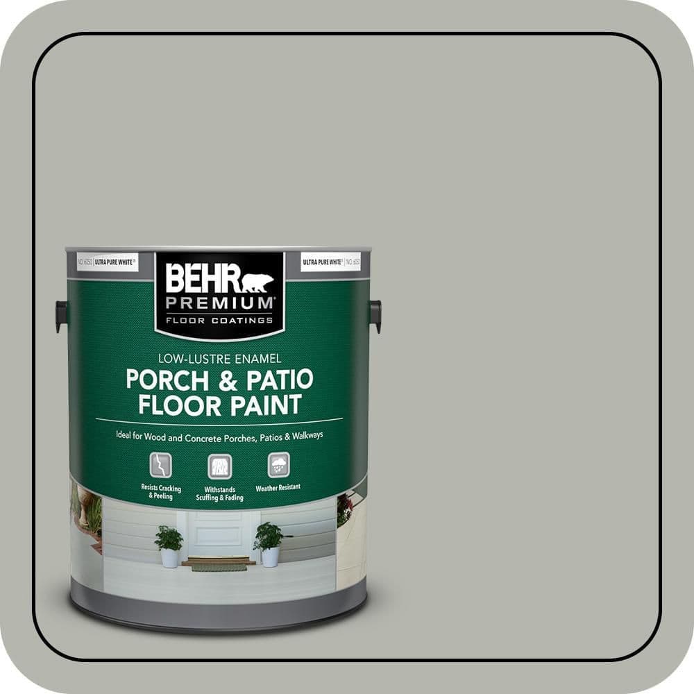 BEHR PREMIUM 1 gal. #PPU25-08 Heirloom Silver Low-Lustre Enamel Interior/Exterior Porch and Patio Floor Paint