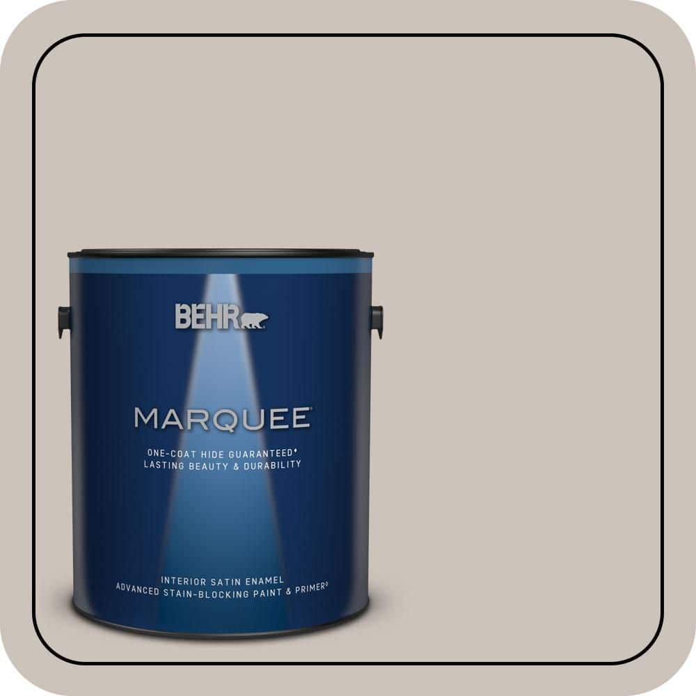BEHR MARQUEE 1 gal. #N200-2 Doeskin Gray Satin Enamel Interior Paint & Primer