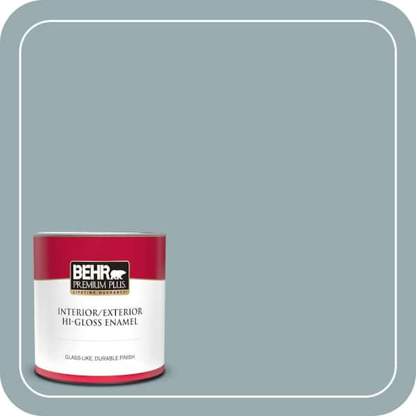 BEHR PREMIUM PLUS #BXC-28 Bucolic Blue Enamel Low Odor & Primer (4)