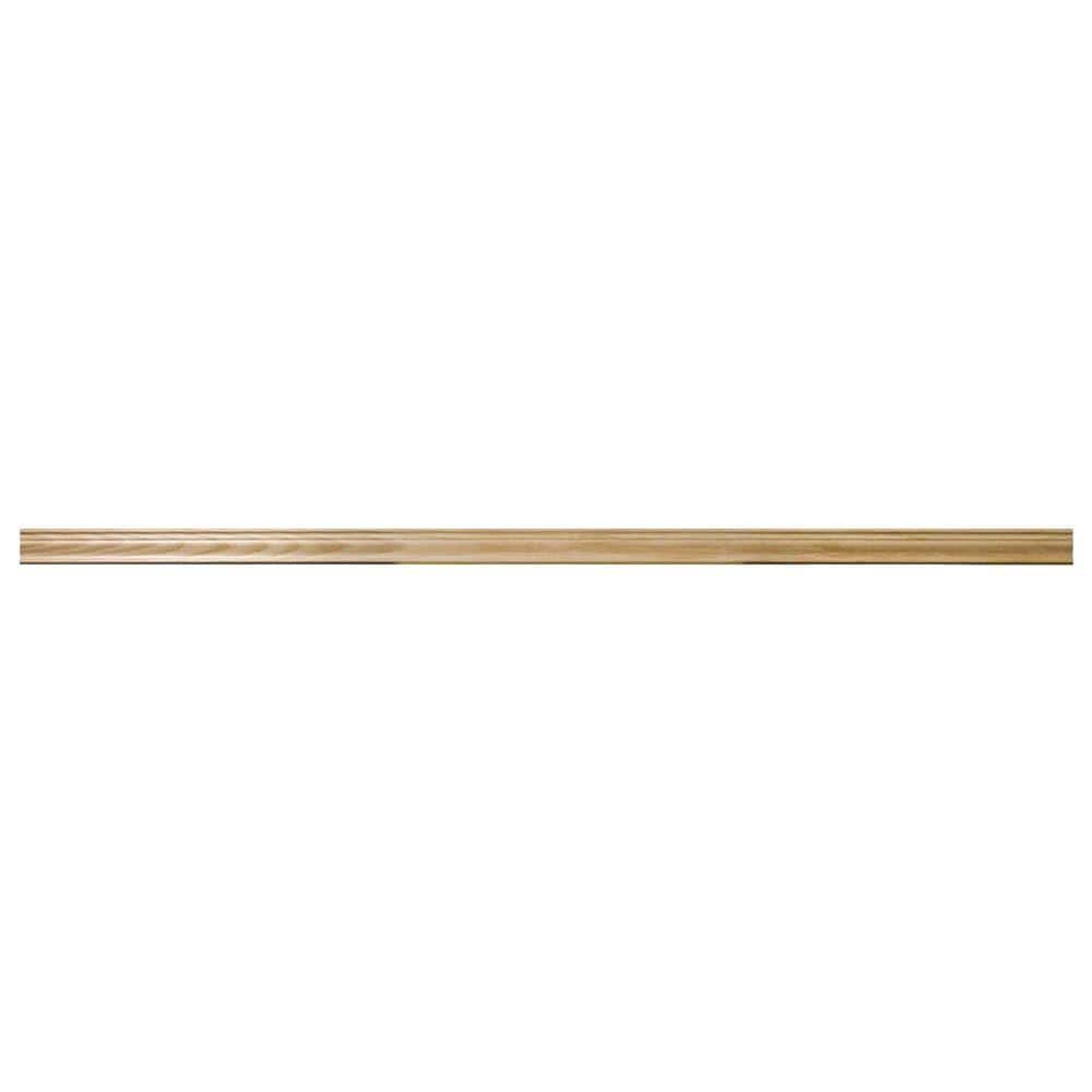 Hampton Bay Hampton 91.5 in. W x 2.5 in. H x 0.5 in. D Kitchen Cabinet Traditional Crown Molding in Natural Hickory