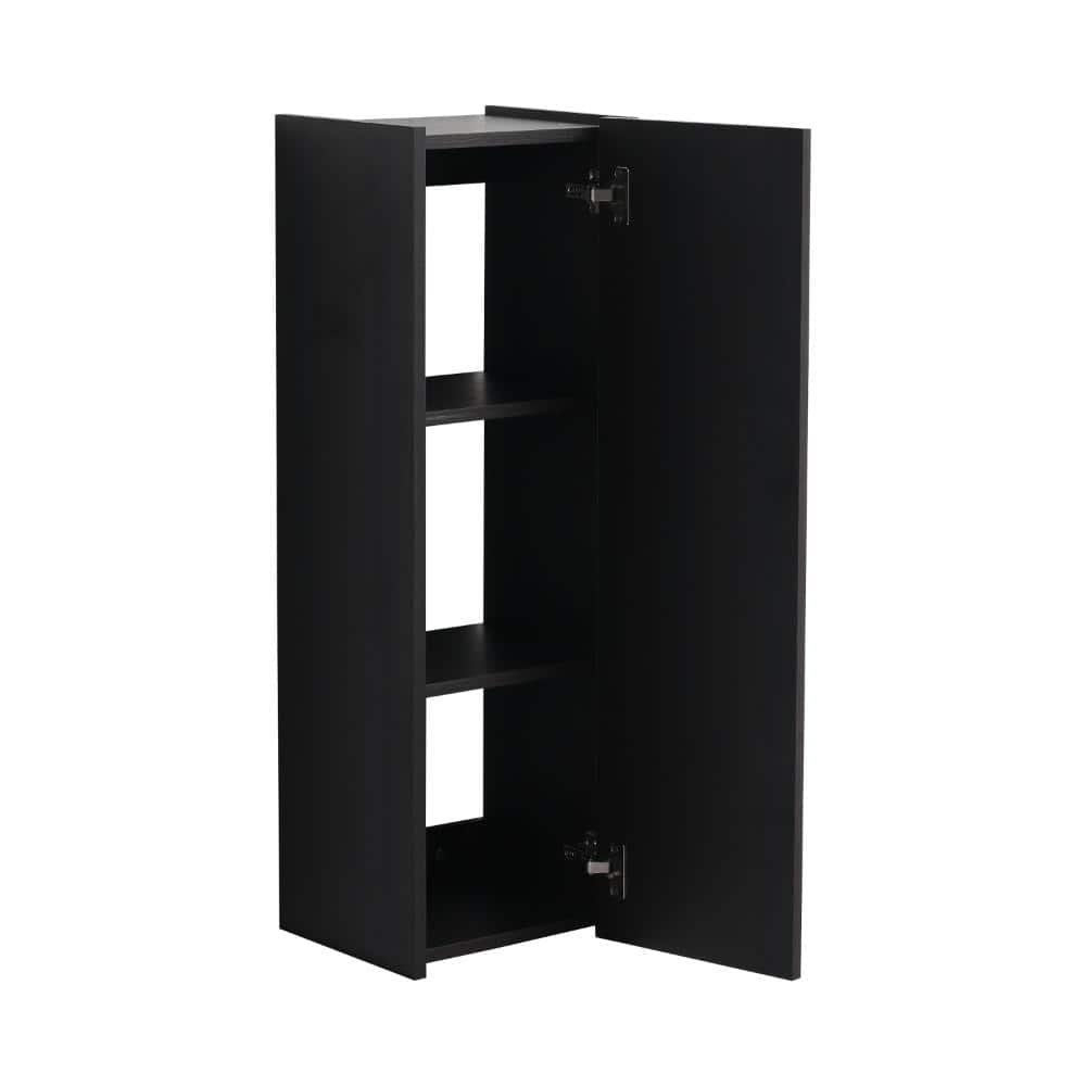 Unbranded 12 IN Dark Oak Wall Cabinet with Soft Closing Door,Small Wall Mounted Storage Shelves/Side Cabinet (2)
