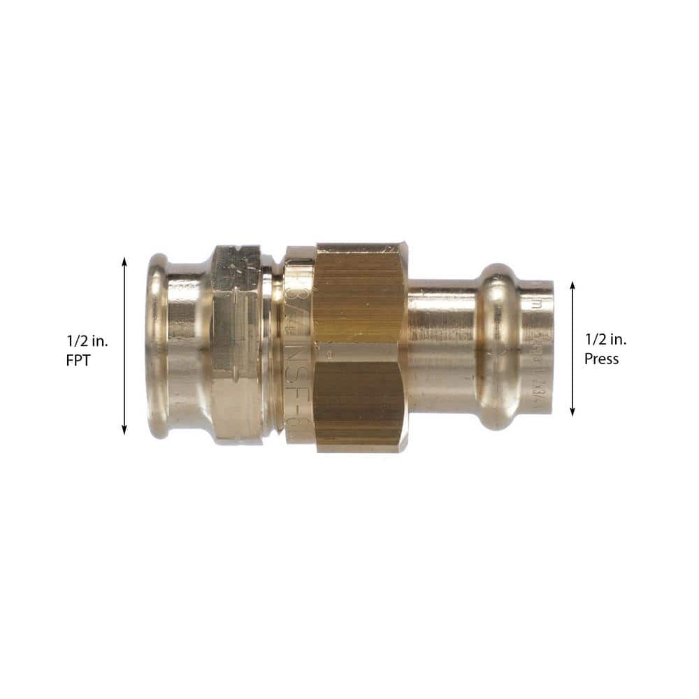 Viega ProPress 1/2 in. Press 1/2 in. FPT Zero-Lead Bronze Union (2)