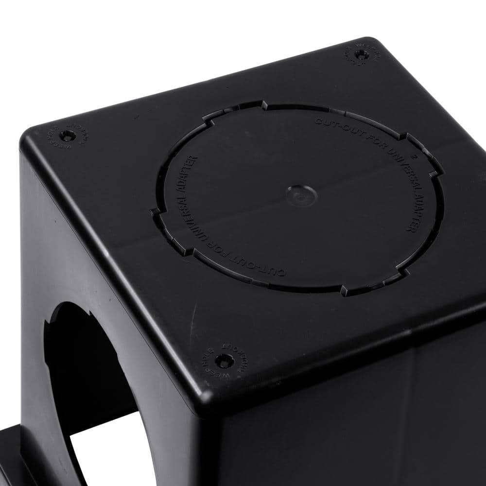 NDS 12 in. Square Catch Basin Drain Kit with 2-Opening Catch Basin Steel Grate 2-Outlet Adapters 1-Outlet Plug (3)