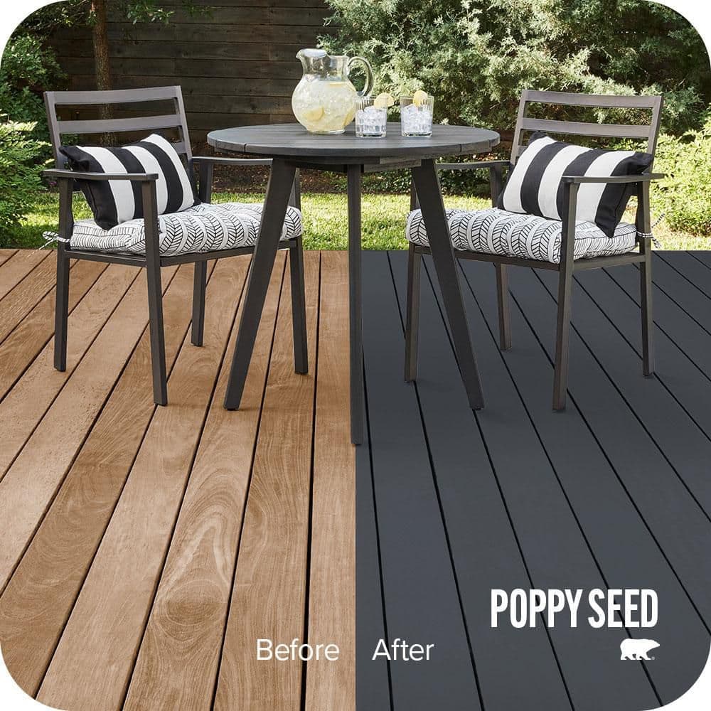 BEHR PREMIUM 1 qt. #PPU15-20 Poppy Seed Solid Color Waterproofing Exterior Wood Stain and Sealer (2)