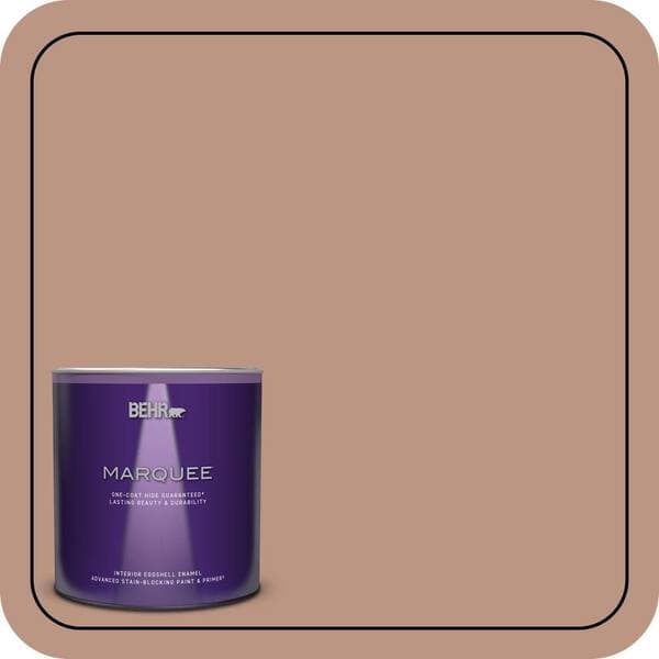 BEHR MARQUEE 1 qt. #S190-4 Spiced Brandy One-Coat Hide Eggshell Enamel Interior Paint & Primer (2)