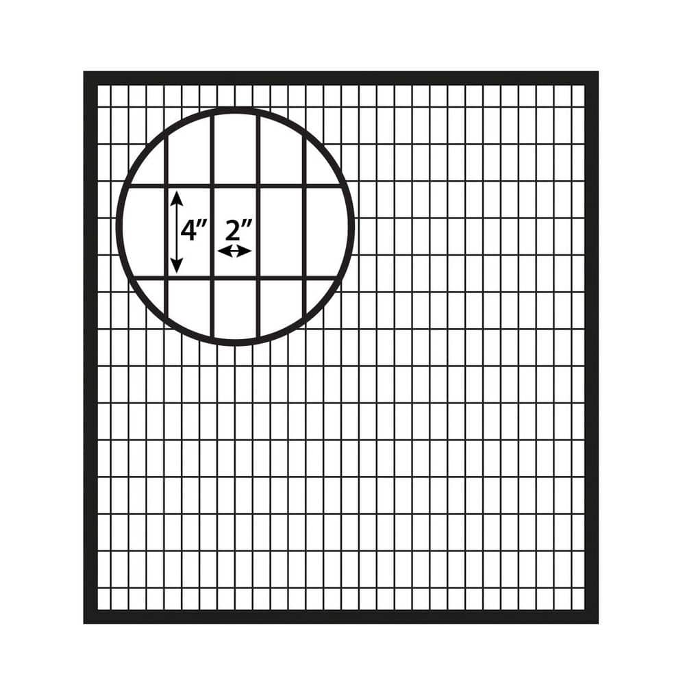 FORGERIGHT Deco Grid 5 ft. H x 5 ft. W Black Steel Fence Gate (3)