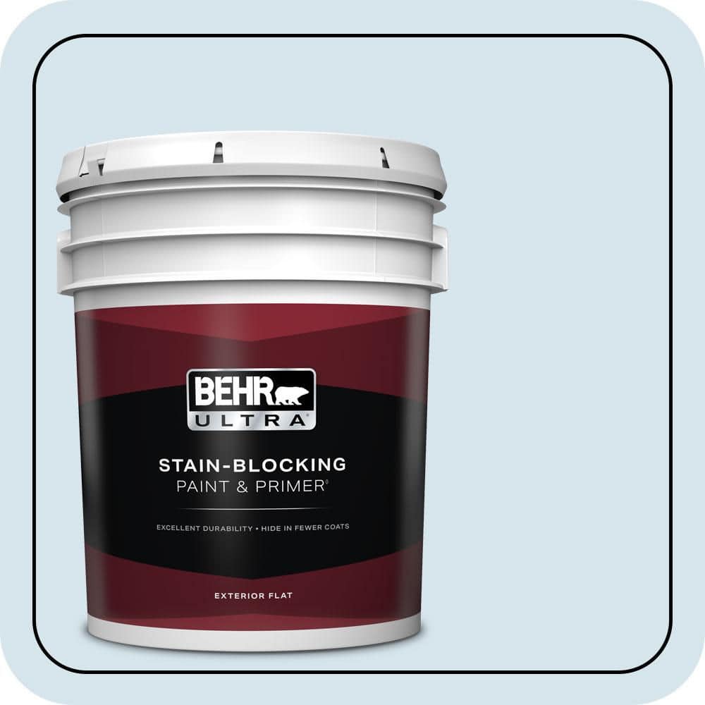 BEHR ULTRA 5 gal. #560C-1 Rain Water Flat Exterior Paint & Primer