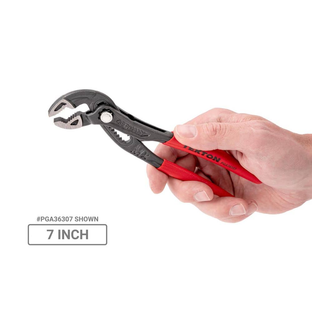 TEKTON Angle Nose Push Button Adjustable Pliers Set, 3-Piece (5,7, 10 in.) (3)