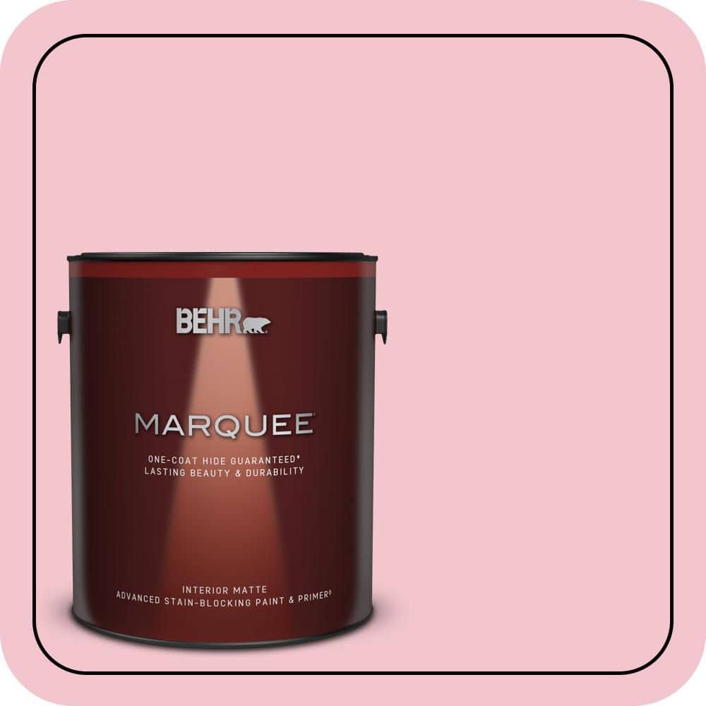 BEHR MARQUEE 1 gal. #P150-2 Energetic Pink Matte Interior Paint & Primer