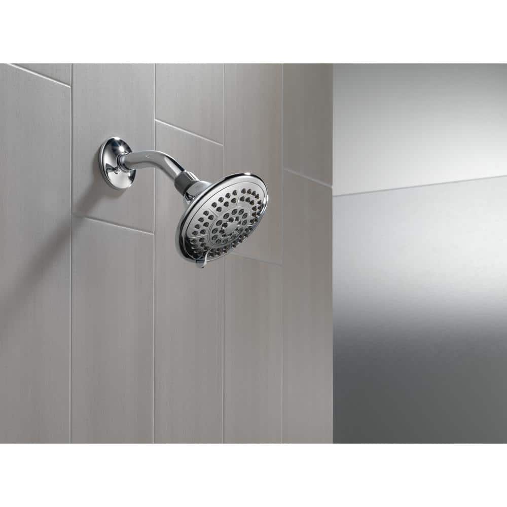 Delta 5-Spray Patterns 1.75 GPM 4.94 in. Wall Mount Fixed Shower Head in Chrome (3)