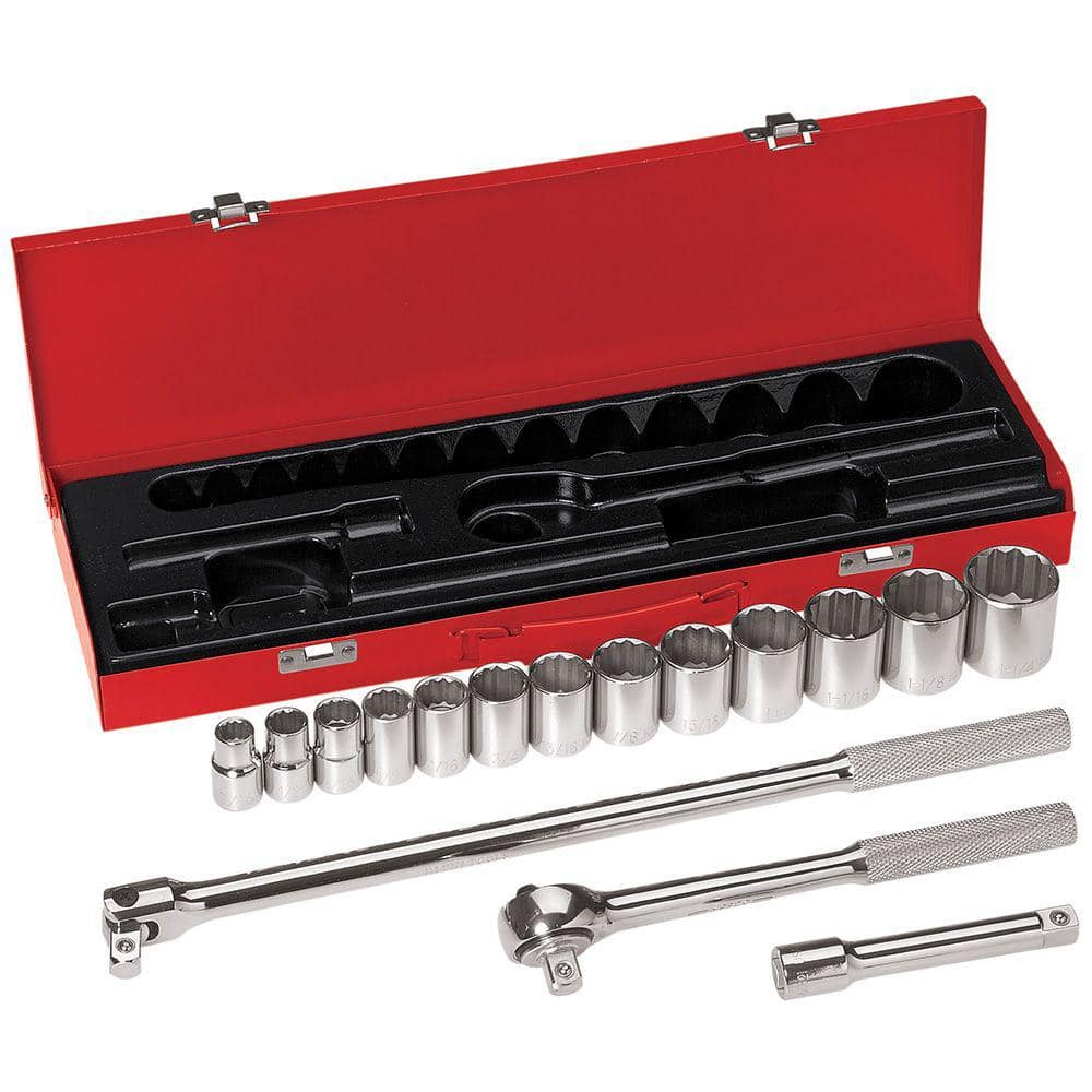 Klein Tools 1/2 in. Drive Socket Wrench Set (16-Piece) (1)