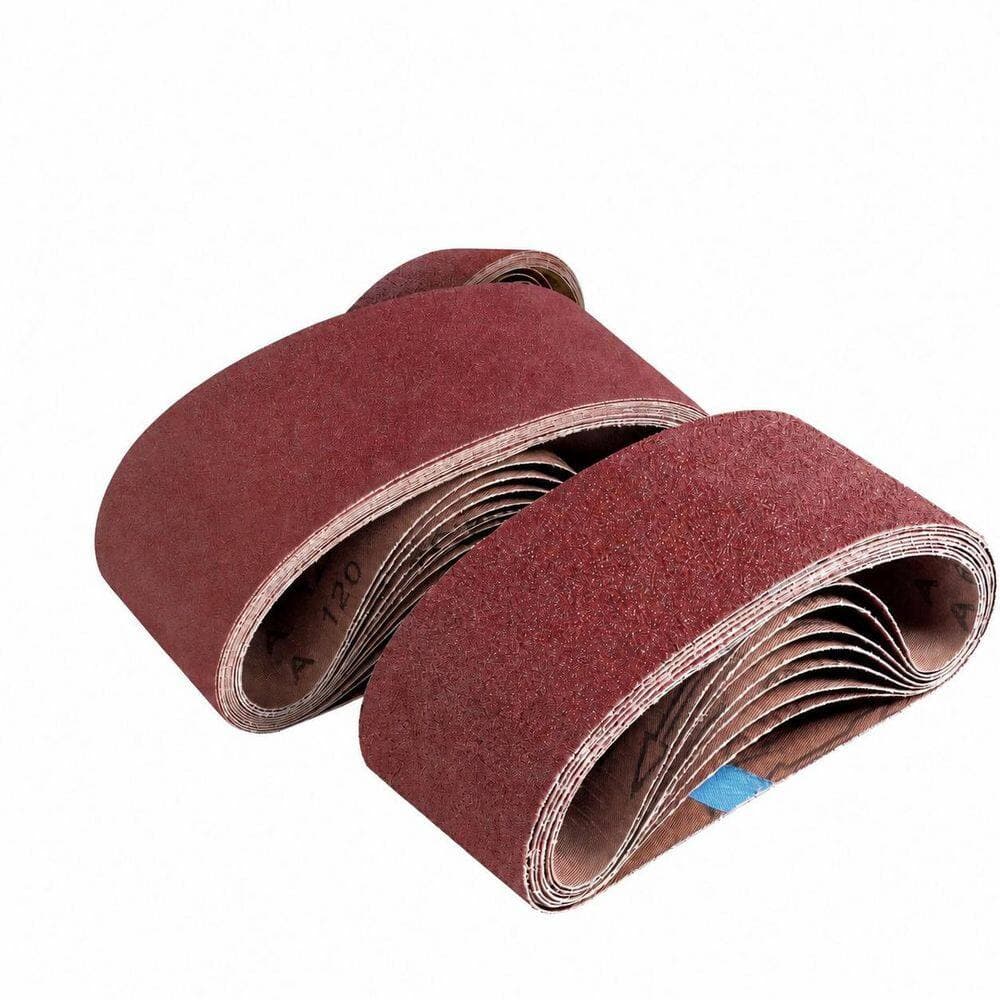LAIFUCAM Belt Sander Paper with Premium Aluminum Oxide Grits (3 Each of 60/80/120/150/240/400 Grits and 2 of 40 Grits) 20-Pieces (1)