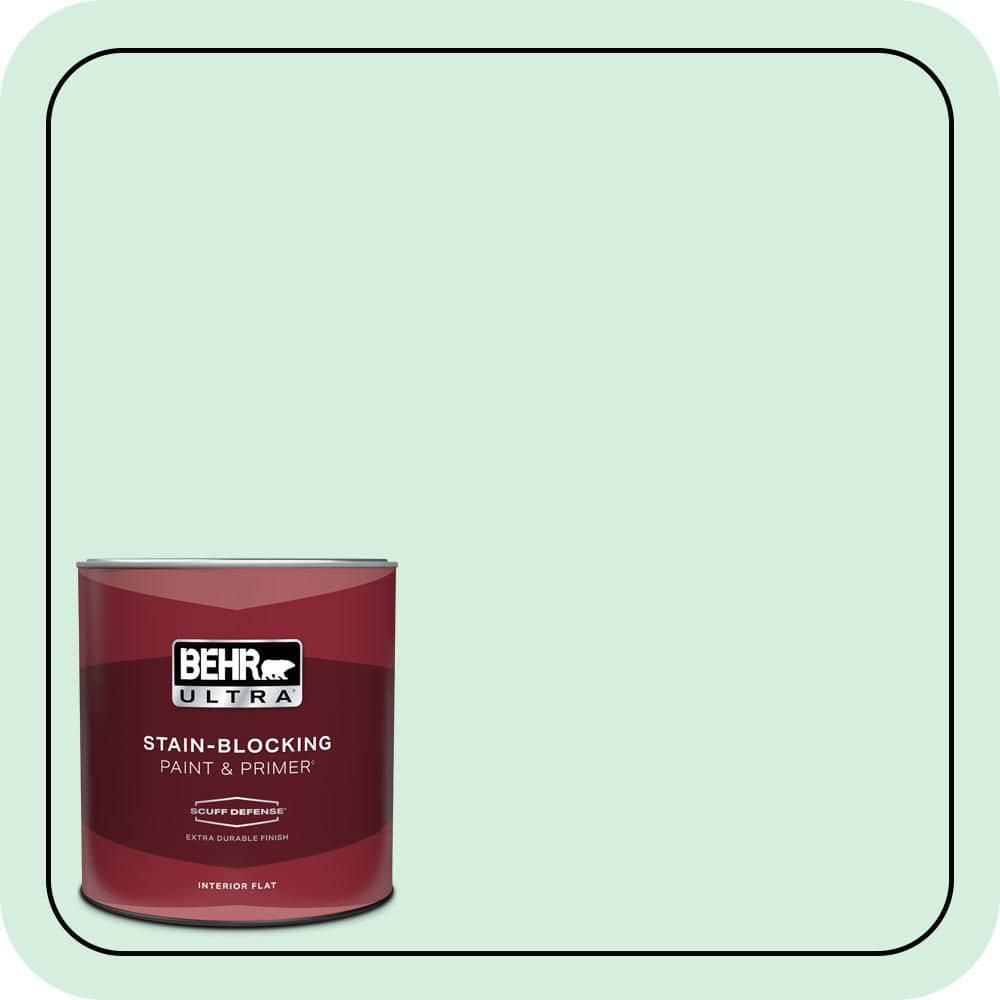 BEHR ULTRA 1 qt. #470C-2 Winter Fresh Extra Durable Flat Interior Paint & Primer