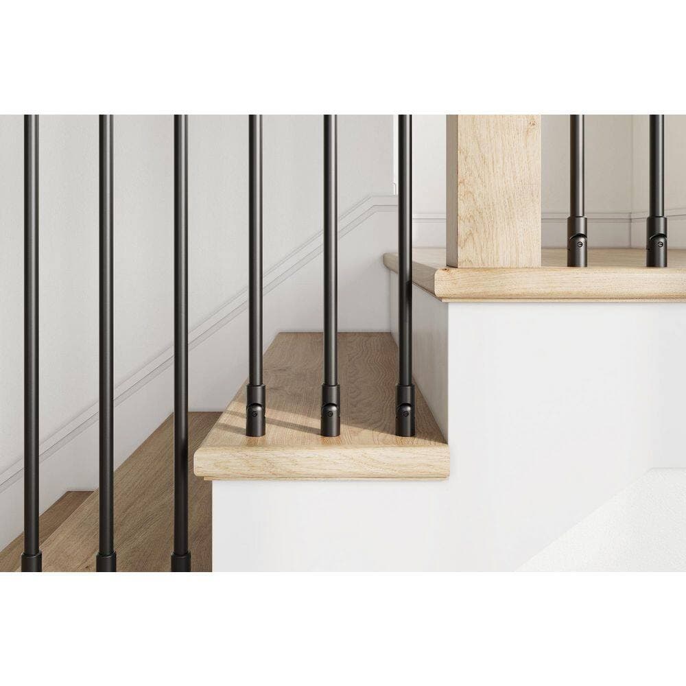 Unbranded 5/8 in. T x 5/8 in. W x 2 1/4 in. L Iron Low Sheen Black Round and Tube Baluster Installation Pin (3)