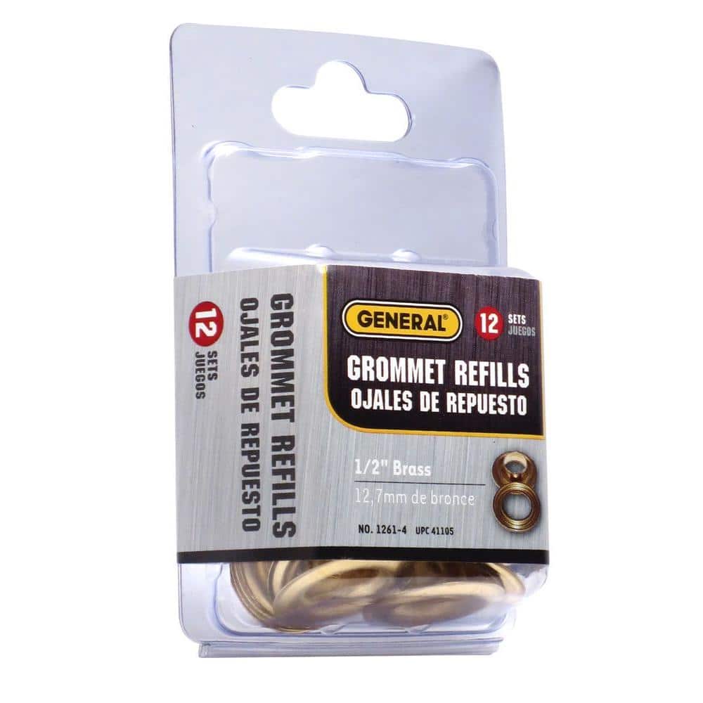 General Tools 1/2 in. Refill Solid Brass Grommet Kit and Refill (12-Pack) (3)