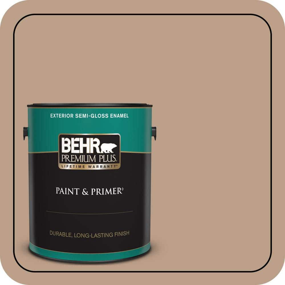 BEHR PREMIUM PLUS 1 gal. #N240-4 Sierra Semi-Gloss Enamel Exterior Paint & Primer