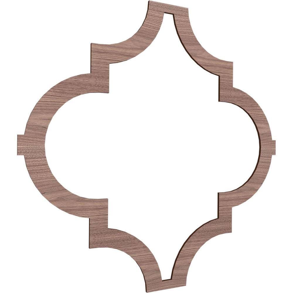 Ekena Millwork Large Marrakesh Fretwork 3/8 in. x 6 ft. x 6 ft. Brown Wood Decorative Wall Paneling 1-Pack (2)
