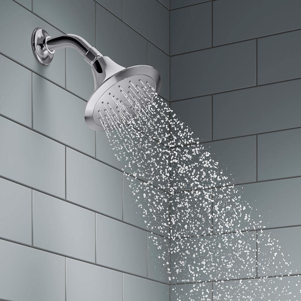 KOHLER Forte 1-Spray Pattern 5.5 in. Single Wall Mount Fixed Shower Head in Polished Chrome (3)