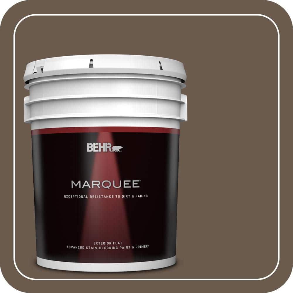 BEHR MARQUEE 5 gal. #PPU5-02 Aging Barrel Flat Exterior Paint & Primer