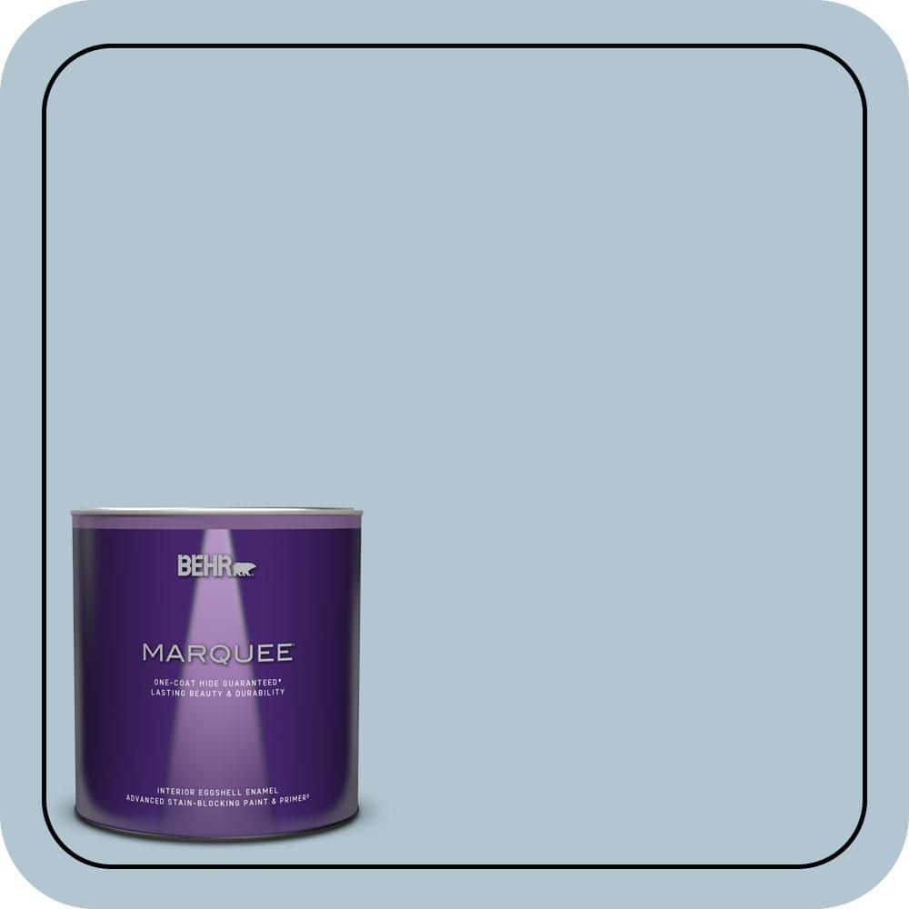 BEHR MARQUEE 1 qt. #MQ5-50 Opal Waters One-Coat Hide Eggshell Enamel Interior Paint & Primer
