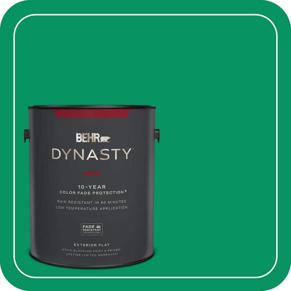 BEHR DYNASTY 1 gal. #470B-6 Emerald Lake Flat Exterior Stain-Blocking Paint & Primer