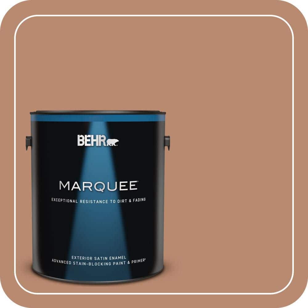 BEHR MARQUEE 1 gal. #MQ1-29 Carmelite Satin Enamel Exterior Paint & Primer