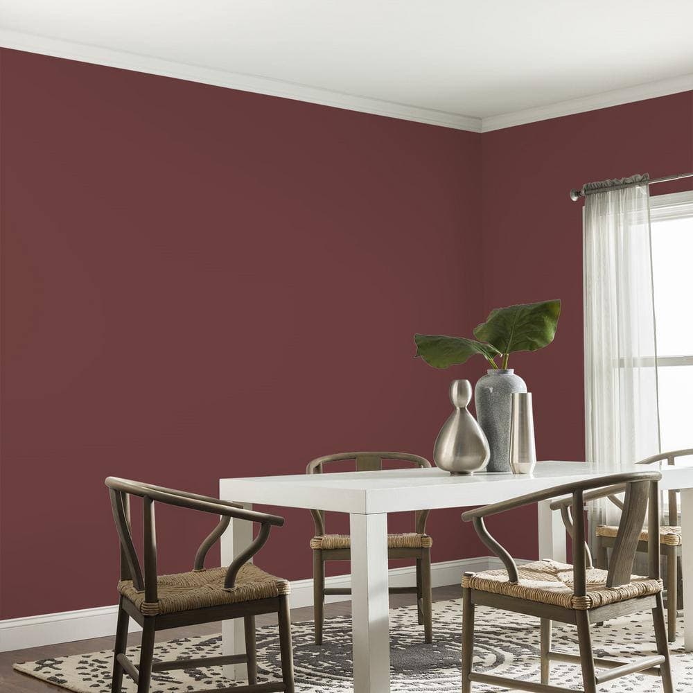 Glidden Premium 1 gal. PPG1053-7 Burgundy Wine Eggshell Interior Latex Paint (4)