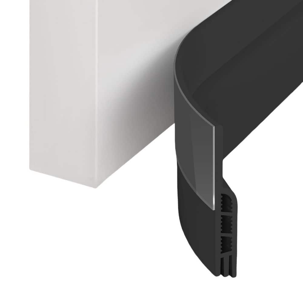 NVNOO 41 in. Black Door Draft Stopper with Strong Adhesion for Blocks Airflow, Reduces Noise, Door and Window Seal (1-Pack) (1)
