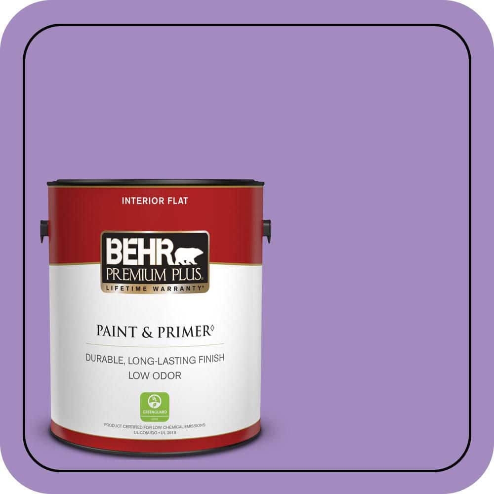 BEHR PREMIUM PLUS 1 gal. #P570-4 Classic Bouquet Flat Low Odor Interior Paint & Primer