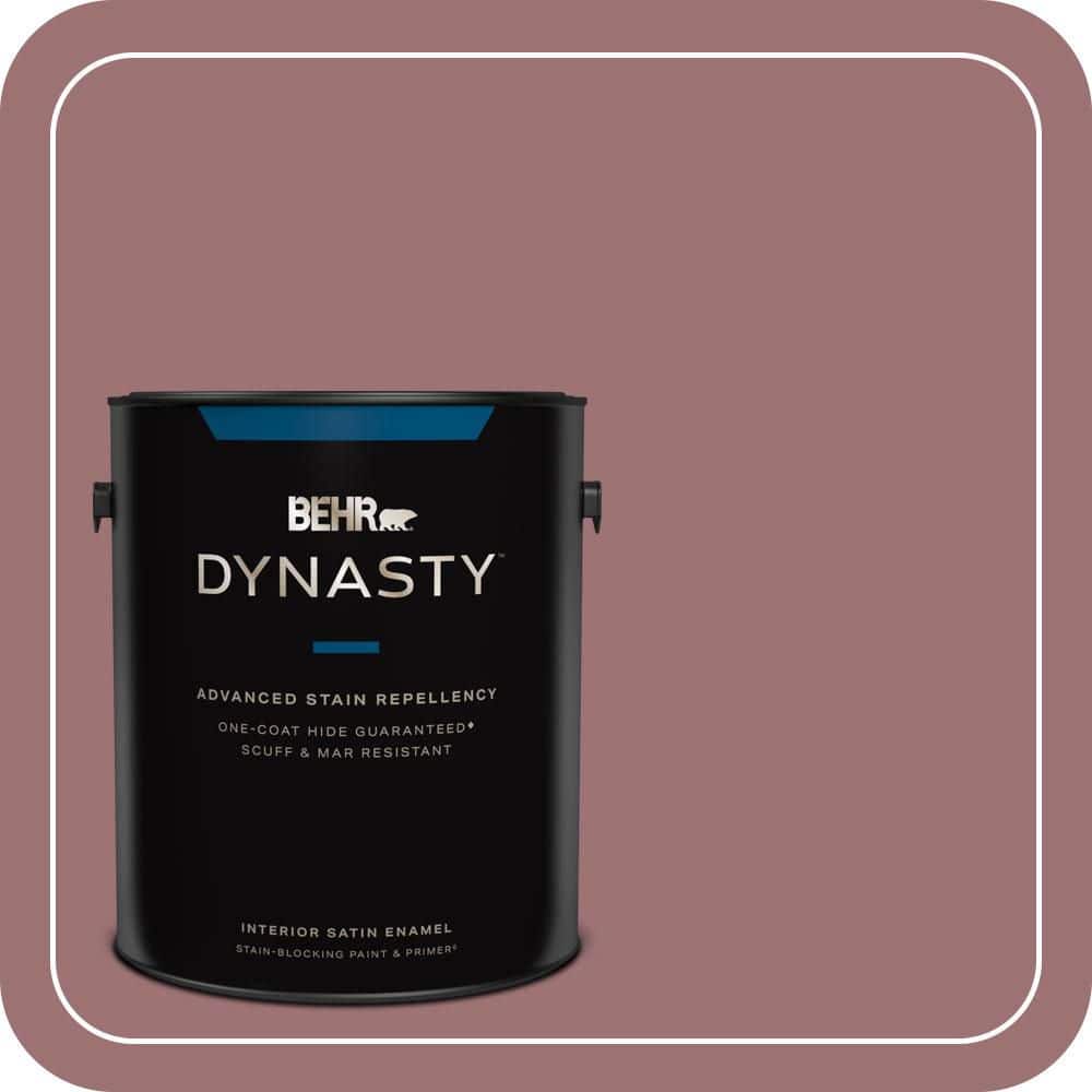 BEHR DYNASTY 1 gal. #QE-05 Regal Rose Satin Enamel Interior Stain-Blocking Paint & Primer