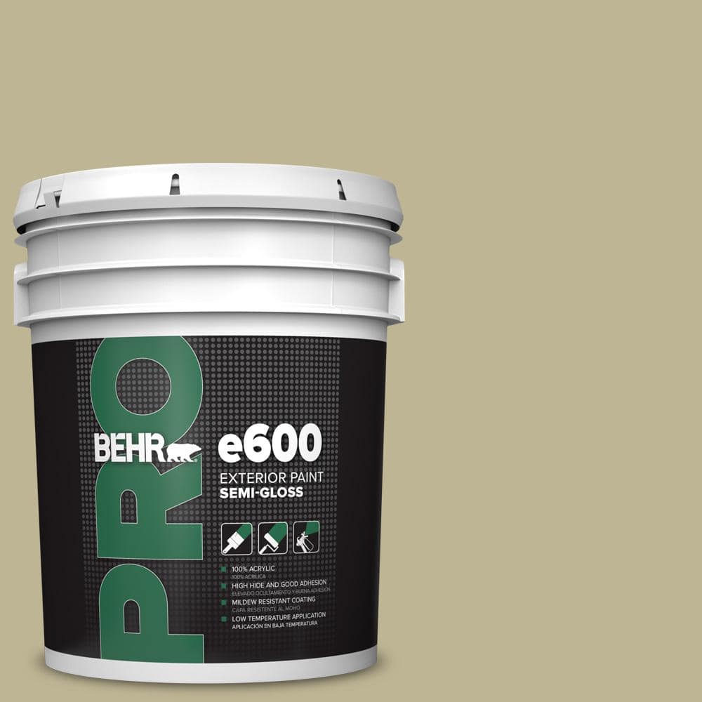 BEHR PRO 5 gal. #MQ6-30 Bamboo Shoot Semi-Gloss Exterior Paint