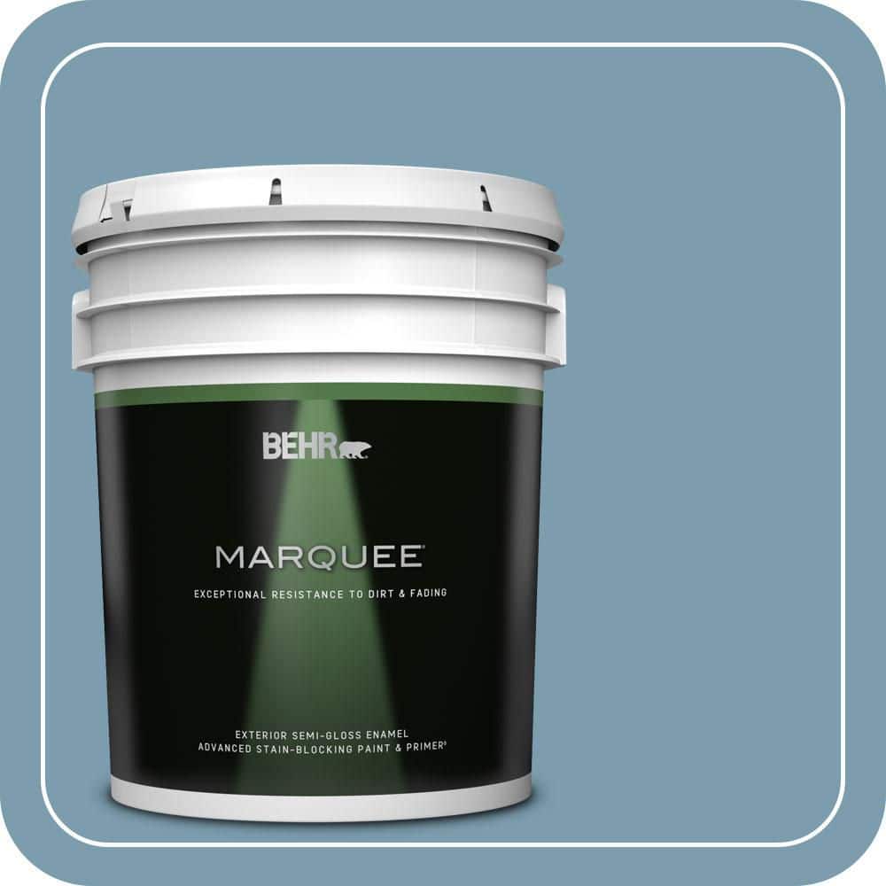 BEHR MARQUEE 5 gal. #550F-4 Cool Dusk Semi-Gloss Enamel Exterior Paint & Primer