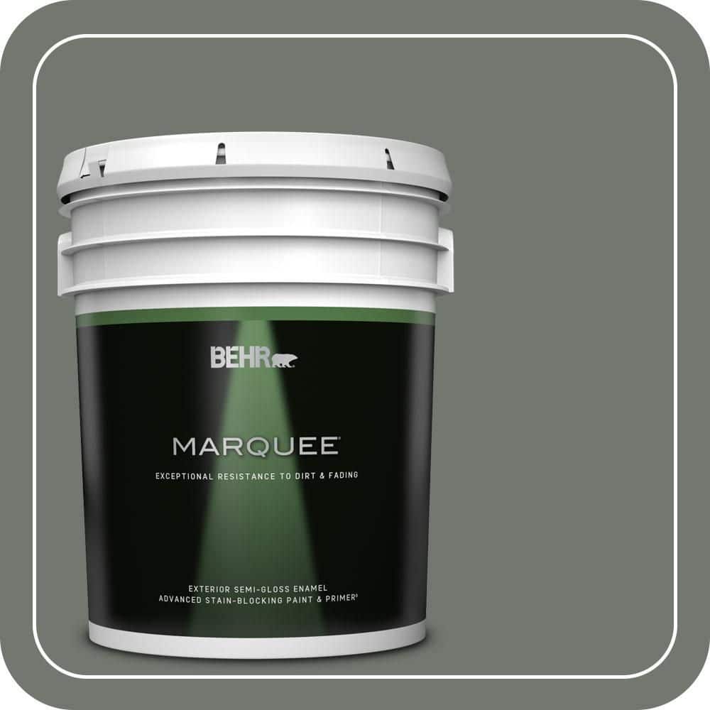 BEHR MARQUEE 5 gal. #T17-13 In the Woods Semi-Gloss Enamel Exterior Paint & Primer