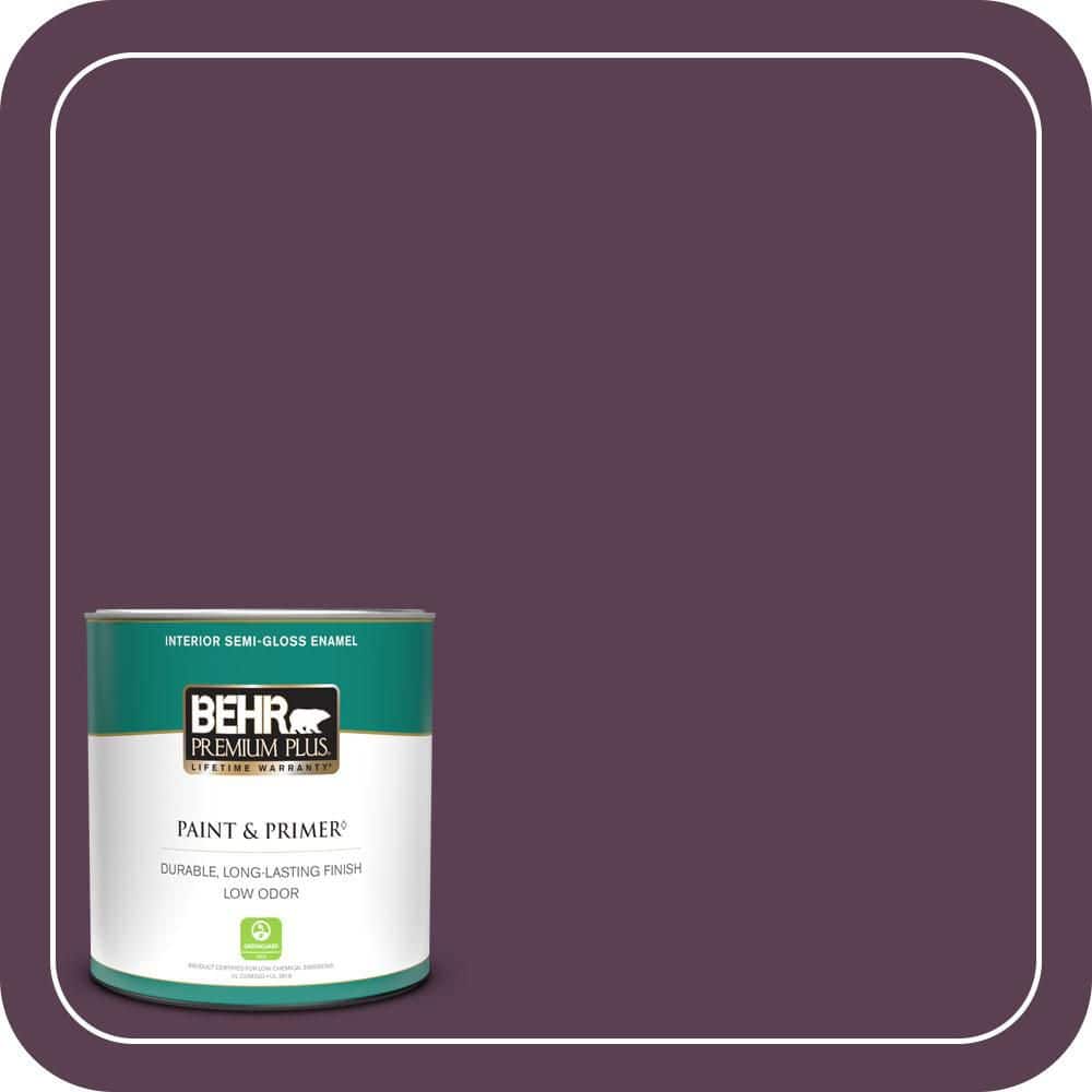 BEHR PREMIUM PLUS 1 qt. #PPU17-03 Vixen Semi-Gloss Enamel Low Odor Interior Paint & Primer