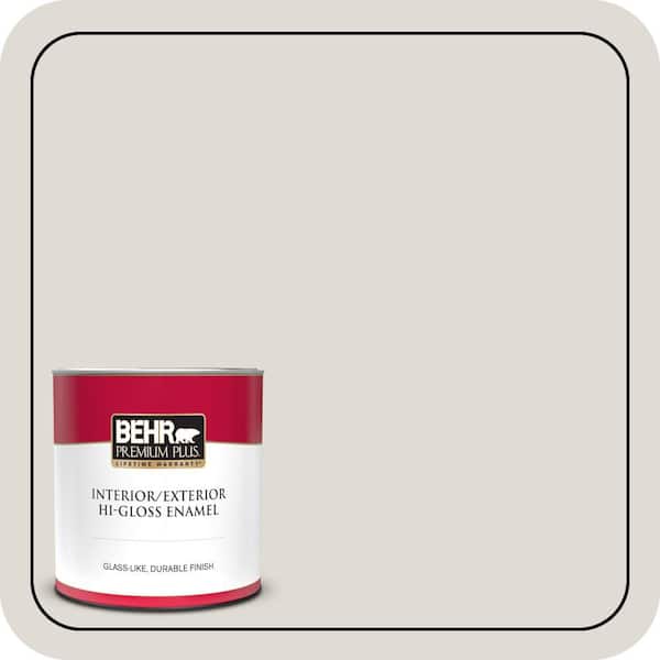 BEHR PREMIUM PLUS 1 qt. #T13-2 Empire Porcelain Hi-Gloss Enamel Interior/Exterior Paint & Primer (2)