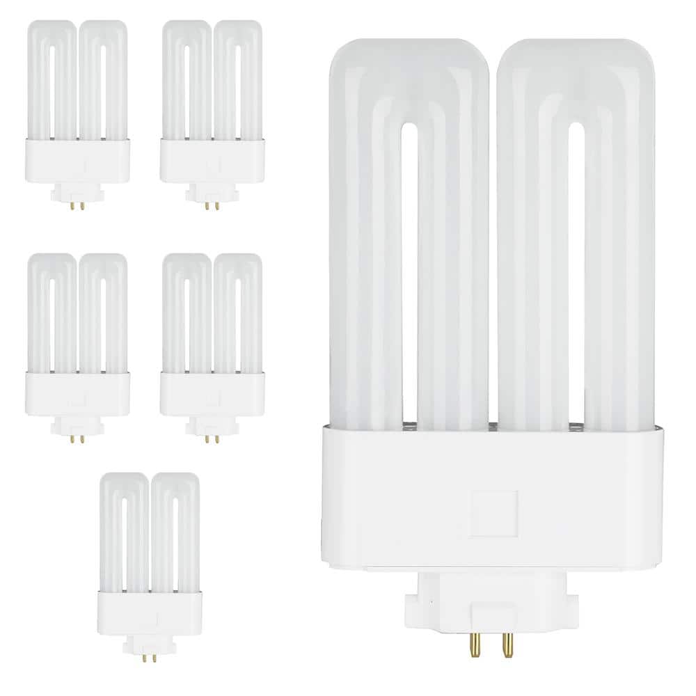 Feit Electric 27-Watt Equivalent Linear Quad Tube PL 4-Pin Plug-in GX10Q-4 Base LED Light Bulb, Daylight Deluxe 6500K (6-Pack)