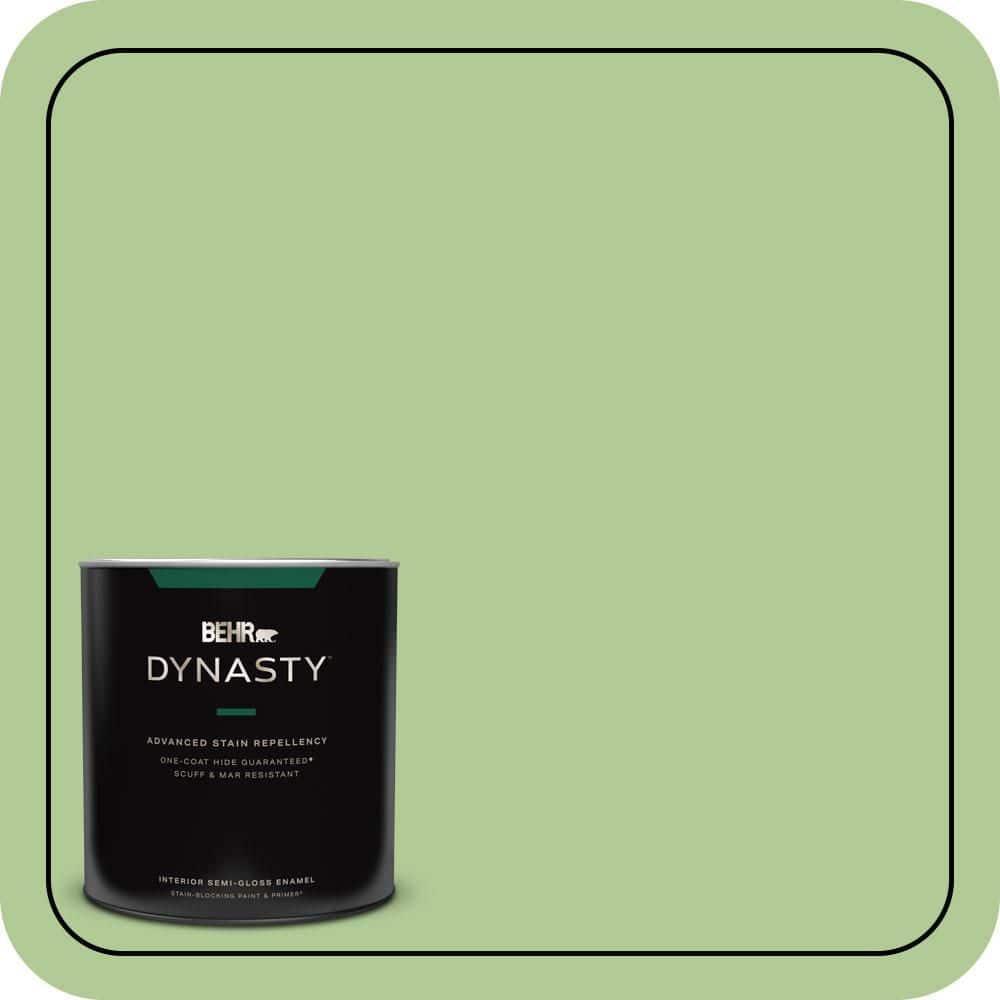 BEHR DYNASTY 1 qt. #430D-4 Garden Spot Semi-Gloss Enamel Interior Stain-Blocking Paint and Primer