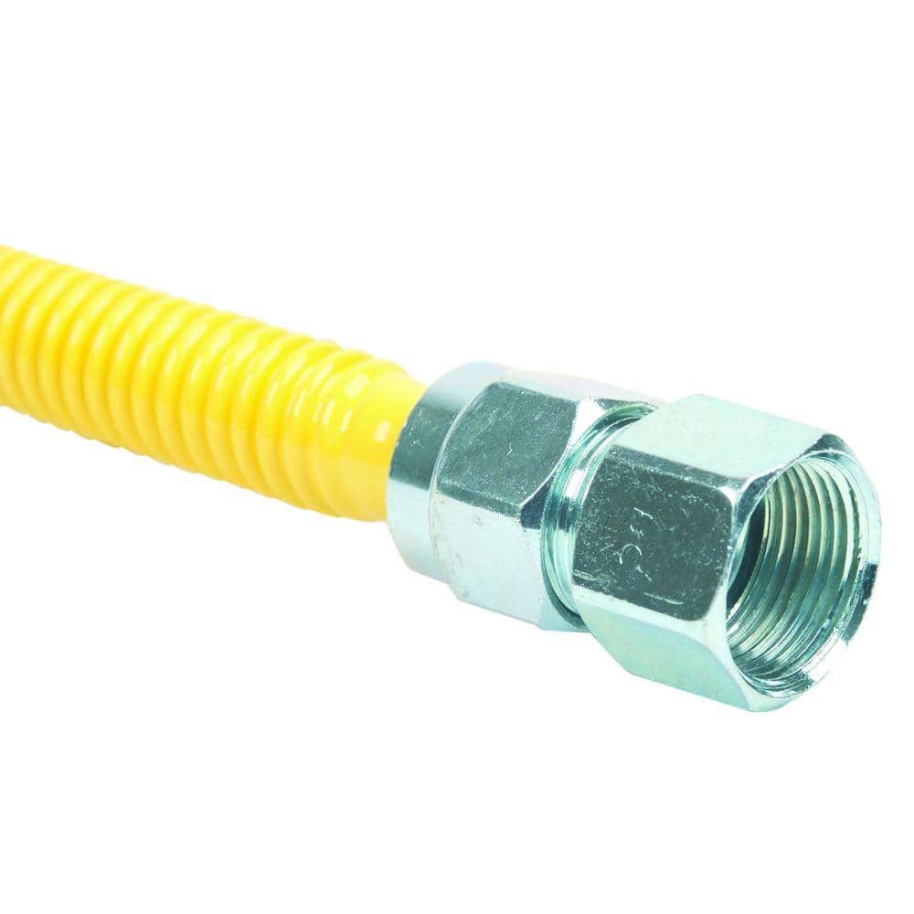 BrassCraft ProCoat 3/4 in. FIP x 3/4 in. FIP x 24 in. Stainless Steel Gas Connector 5/8 in. O.D. (150,000 BTU) (2)