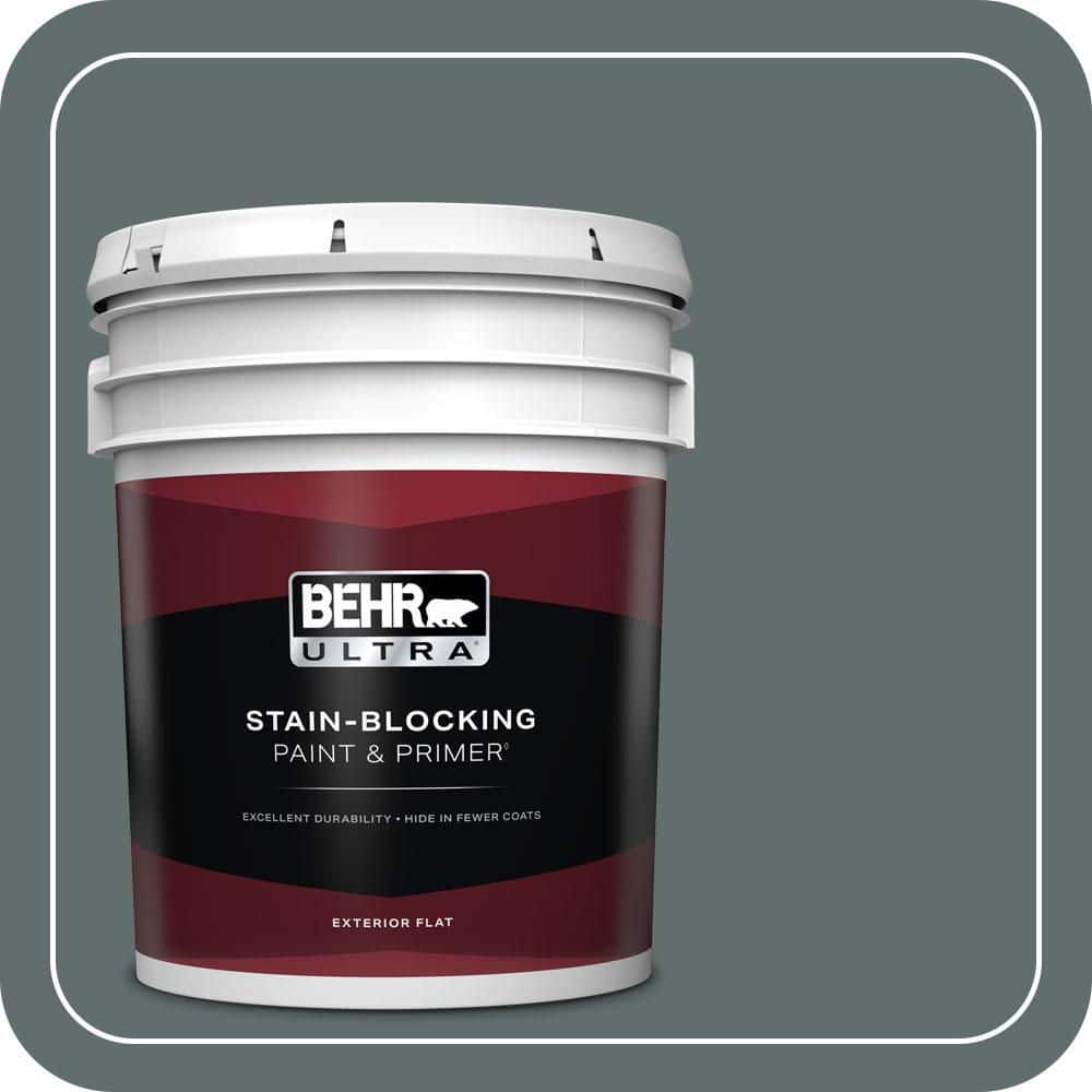 BEHR ULTRA 5 gal. #PPU12-19 Mountain Pine Flat Exterior Paint & Primer