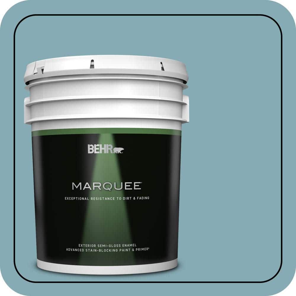 BEHR MARQUEE 5 gal. #S450-4 Crashing Waves Semi-Gloss Enamel Exterior Paint & Primer