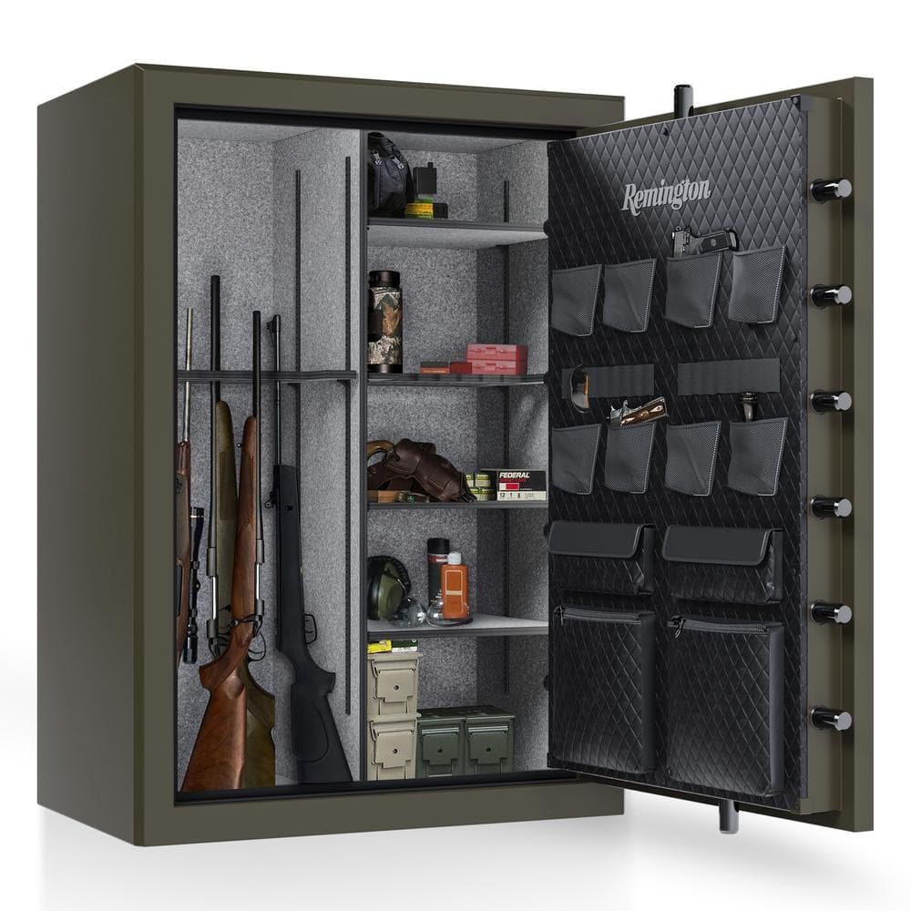 Remington Express XLR 60-Gun Fireproof and Waterproof Gun Safe with Electronic Lock, Graphite Satin Metallic (2)