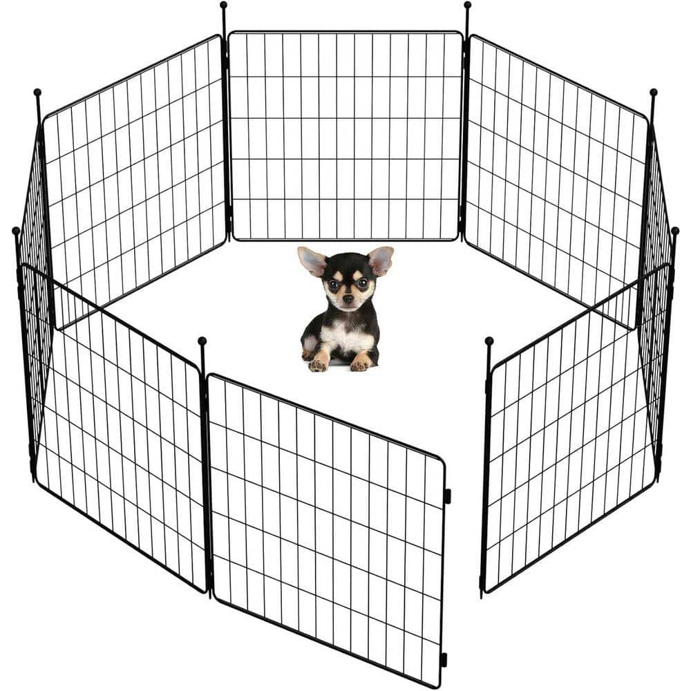 KIWDZFU MiniPaws Expandable Dog Playpen for Small Dogs 24 in. 8 Panels Indoor/Outdoor Use Lightweight Sturdy Design (2)