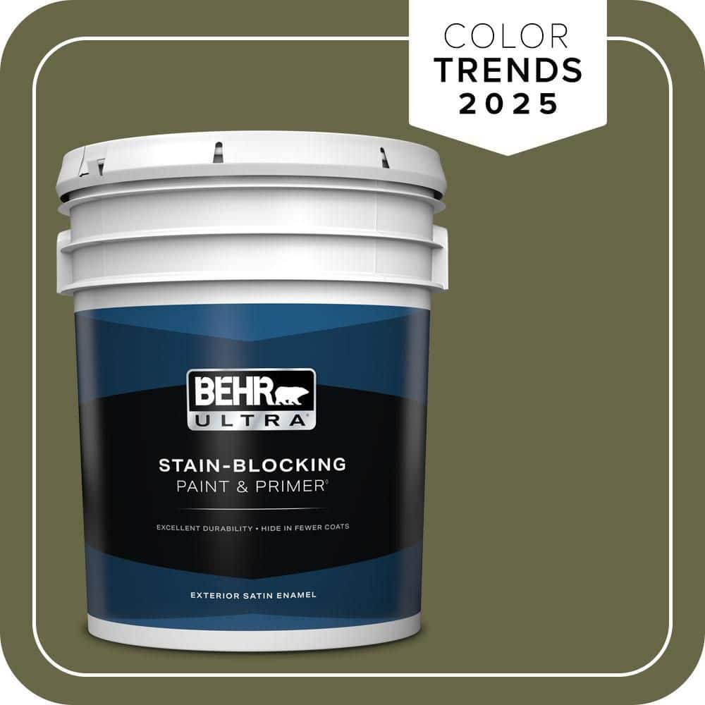 BEHR ULTRA 5 gal. #PPU9-24 Amazon Jungle Satin Enamel Exterior Paint & Primer