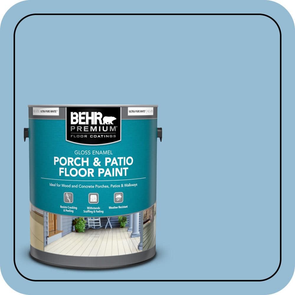 BEHR PREMIUM 1 gal. #M500-3 Blue Chalk color Gloss Enamel Interior/Exterior Porch and Patio Floor Paint