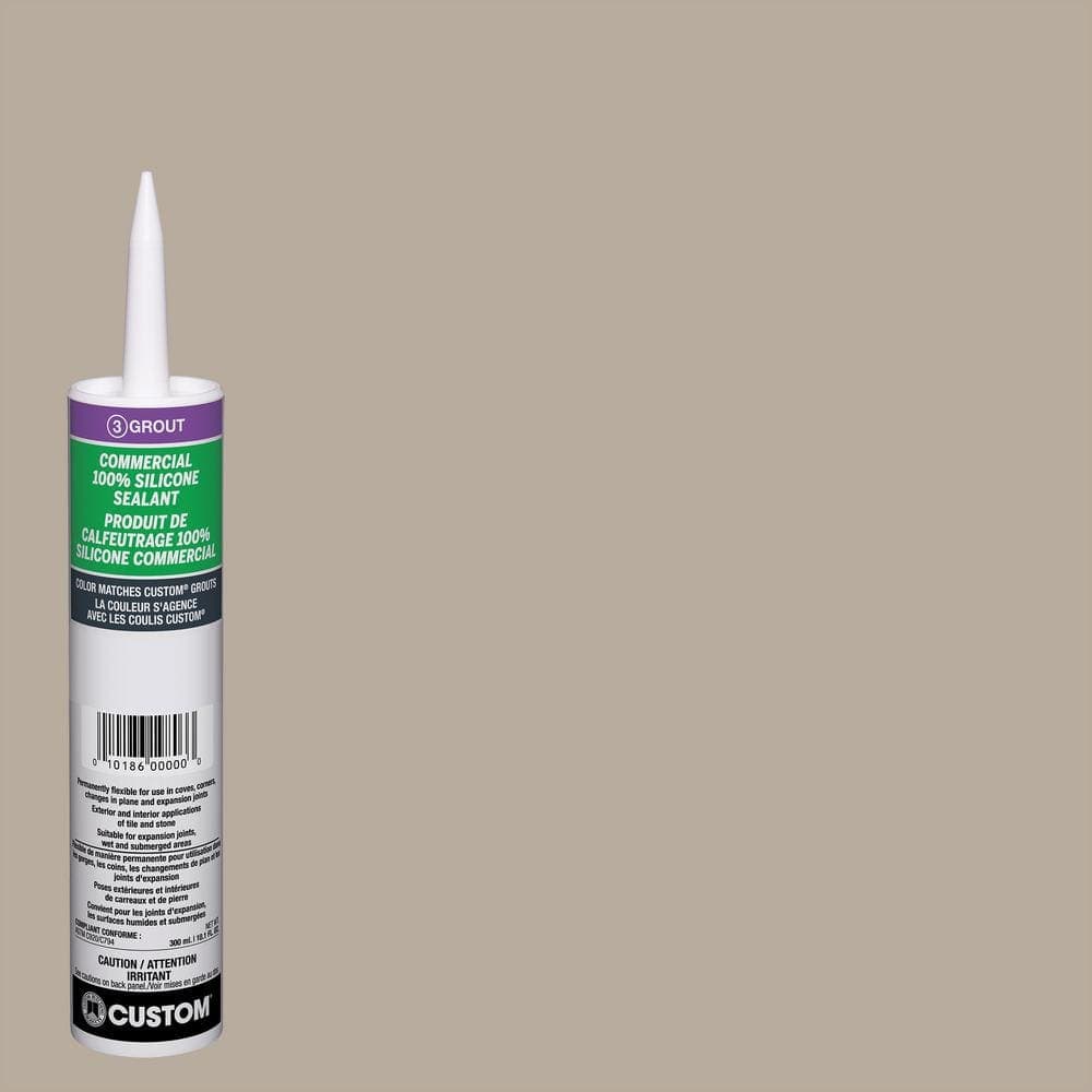 Custom Building Products Commercial #386 Oyster Gray 10.1 oz. Silicone Caulk (2)