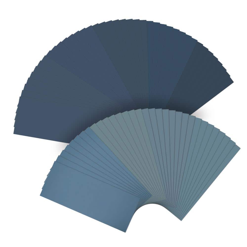 ‎POWERTEC 9 in. x 3.6 in. Wet Dry Sandpaper Assortment, 400-3000 Assorted Grit for Wood and Auto Finishing (72-Pack)