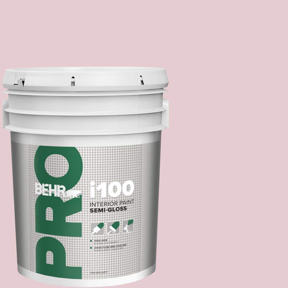 BEHR PRO 5 gal. #100C-2 Cool Pink Semi-Gloss Interior Paint